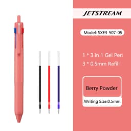 Uni Colored Ballpoint Pen, Jetstream 0.5/0.7mm 3 in 1 Multi Pens, Low Viscosity Ultra-smooth Oil Ink Non-slip Comfort Stationery