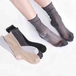 4 Pairs Women's Fashion sexy shiny Glitters Korean style silver silk socks Luxury design High Quality Women's Mesh Thin socks