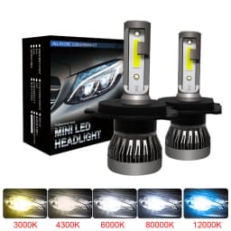 2Pcs LED H4 H7 Car Headlight H1 LED Bulb H8 H11 9005 HB3 9006 HB4 9004 HB1 H3 HB5 H13 Led Lights 20000LM Turbo Lampada 12V