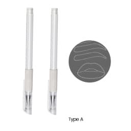 2PCS Eyebrow Marker Pen Microblading Surgical Skin Permanent Make up Supplies White Surgical Scribe Tool Tattoo Accessories Pens