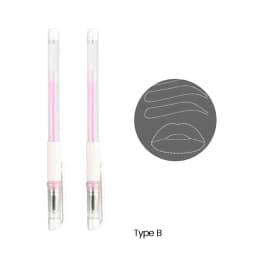 2PCS Eyebrow Marker Pen Microblading Surgical Skin Permanent Make up Supplies White Surgical Scribe Tool Tattoo Accessories Pens
