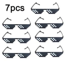Mosaic Sunglasses Cool Party Vintage Shades Eyewear For Men Pixelated Sunglasses Funny Women Glasses