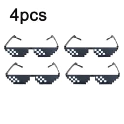 Mosaic Sunglasses Cool Party Vintage Shades Eyewear For Men Pixelated Sunglasses Funny Women Glasses