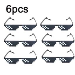 Mosaic Sunglasses Cool Party Vintage Shades Eyewear For Men Pixelated Sunglasses Funny Women Glasses