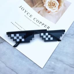 Mosaic Sunglasses Cool Party Vintage Shades Eyewear For Men Pixelated Sunglasses Funny Women Glasses