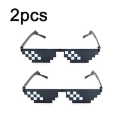Mosaic Sunglasses Cool Party Vintage Shades Eyewear For Men Pixelated Sunglasses Funny Women Glasses