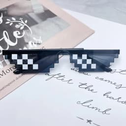 Mosaic Sunglasses Cool Party Vintage Shades Eyewear For Men Pixelated Sunglasses Funny Women Glasses