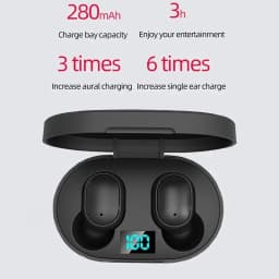 E6S TWS Wireless Headphones Sports Waterproof Bluetooth 5.0 Earphone Stereo Headset with Microphone for Iphone Xiaomi Vivo Oppo
