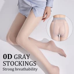 Kave Sexy 0d Ultra Thin Grey T-crotch Invisible Stockings Women Anti-snagging Silk Durable High Translucent Sexy Pantyhose