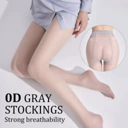 Kave Sexy 0d Ultra Thin Grey T-crotch Invisible Stockings Women Anti-snagging Silk Durable High Translucent Sexy Pantyhose