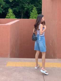 New 2024 Summer Denim Shorts For Women High Waist Hole Washed Half Length Bermuda Shorts Women Korean Style Short Jeans