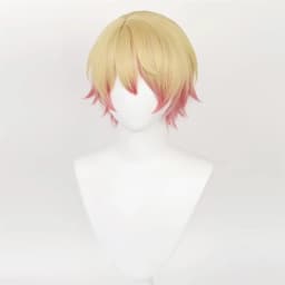Anime Tenma Tsukasa Cosplay Wigs for Project Sekai Cosplay Short Blonde Gradient Pink Party Wigs for Men Boys