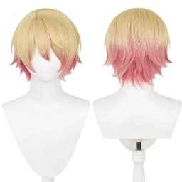 Anime Tenma Tsukasa Cosplay Wigs for Project Sekai Cosplay Short Blonde Gradient Pink Party Wigs for Men Boys