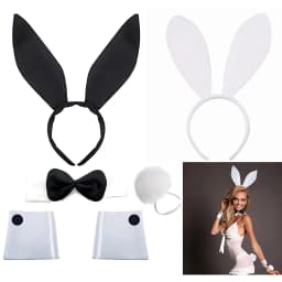1-20Pcs Bunny Ears Set Hair Bands Rabbit Girl Headbands Hair Accessories Easter Party Halloween Prom Headbands Halloween Bow Tie