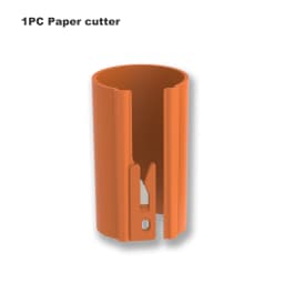 HORN Sliding Wrapping Paper Cutter - Easy-Glide Gift Wrap Trimmer for Christmas & Birthdays, Durable ABS,, Orange/Black