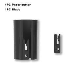 HORN Sliding Wrapping Paper Cutter - Easy-Glide Gift Wrap Trimmer for Christmas & Birthdays, Durable ABS,, Orange/Black