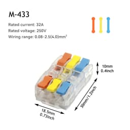 10/50 PCS Mini Fast Wiring Connectors Universal Compact Lever Crimp Splitter Electrical Conductors Push-in Home Terminal Block