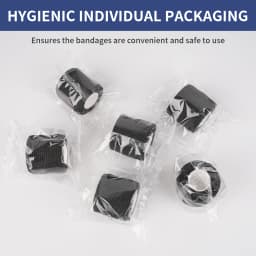 3/6/12/24/48 PCS Tattoo Grip Cover Wrap Disposable Black Bandage For Tattoo Grip Bandage Machine Tape Tube Accessories