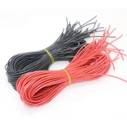 10 Meter/Lot High Quality Wire Silicone 10 12 14 16 18 20 22 24 26 28 30 AWG 5m Red and 5m Black Color