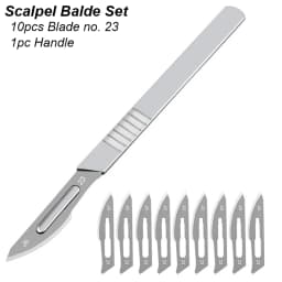 Stationery Knife Scalpel Blade 11 23 Surgical Handle Set Professional Cutter Craft Carbon Steel Metal Box Open DIY Multi Tool