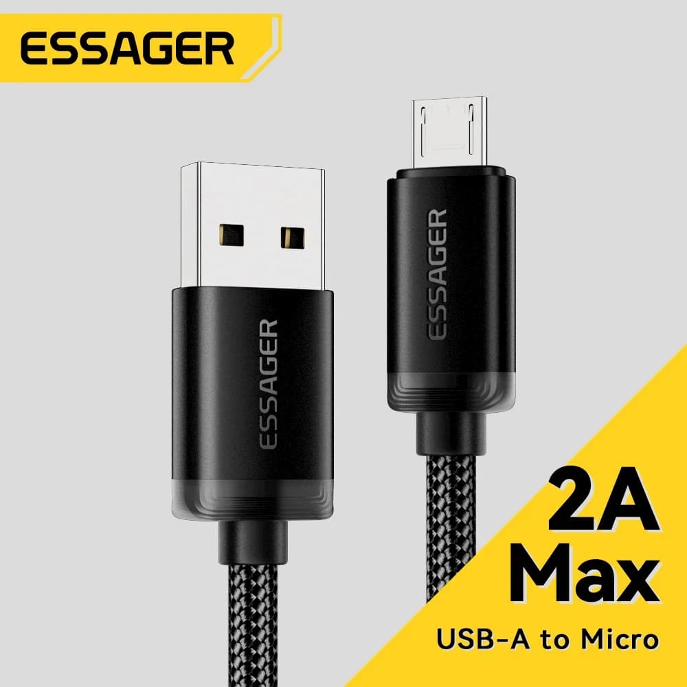 Essager Micro USB Cable Fast Charging Data Cable For Xiaomi Realme Huawei OPPO Samsung Mobile Phone Charger Cord USB Micro Wire