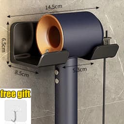 Hair Dryer Holder Wall Mounted Hair Straightener Dryer Hair Stand Bathroom Organizer Shelves Washroom Organization Shelves