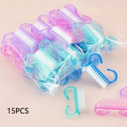 50/1pcs Plastic Nail Art Brushes Mix Color Nail Hand Scrubbing Cleaning Brush Dust Cleaner Nail Art Manicure Soft Remover Tools