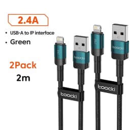 Toocki USB Cable For iPhone 14 13 12 Pro Max X XS XR 8 7 Plus iPad Fast Charging Charger Aluminum iP Cable For iPhone Data Cord