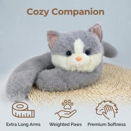 50/60/65cm Long Arm Stuffed Animal Arm Weighted Soft Plush Pillow Raccoon Koala Bear Sloth Dinosaur Gift for Boys and Girls