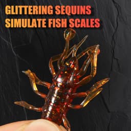 2023 Supercontinent 12Pcs/lot water spider Silicone Lures Worm 38mm/1.42g Fishing Lures Attractive Shrimp odor salt Wobbler