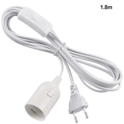 EU Plug 3.5m 6m Power Cord Cables E27 Lamp Base Holder With Switch Wire For Pendant Led Bulbs Fixture Hanglamp Suspension Socket