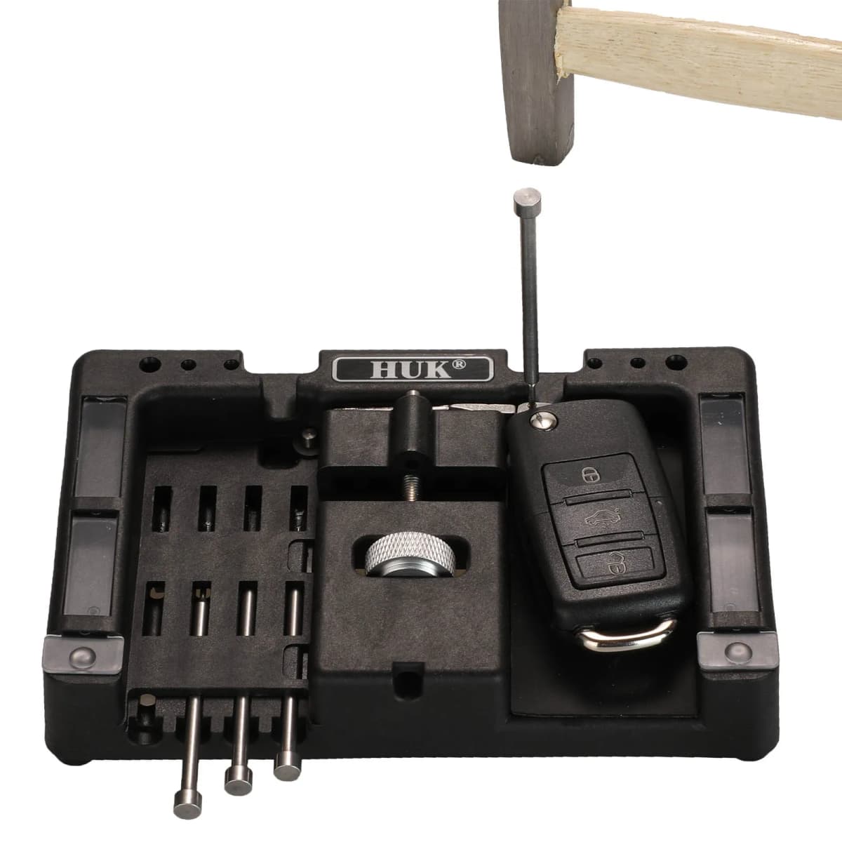 Jingyuqin Original HUK Fixing Tool Vice Of Flip Car key Pin Remover Split Disassembly Pin Tool for Locksmith Tool With Four Pins