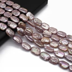Purple Rectangular Natural Freshwater Baroque Pearl 15x18mm Loose Spaced Beaded Jewelry Making Necklace Earrings