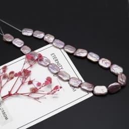 Purple Rectangular Natural Freshwater Baroque Pearl 15x18mm Loose Spaced Beaded Jewelry Making Necklace Earrings