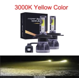 2Pcs LED H4 Car Headlight Bulbs H1 H7 H8 H9 H11 Headlamps Kit 9005 HB3 9006 HB4 Auto Driving Running Led Lamp 6000K 12000K