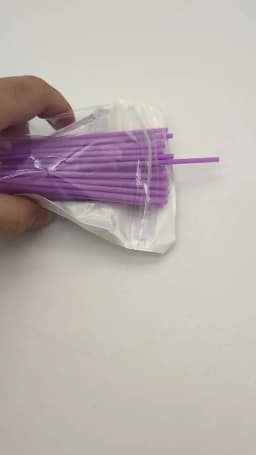 100Pcs Up Paint Micro Brush Tips 1.5mm Mini Car Touch Up Paint Micro Brush Purple Auto Applicator Sticks Detailing Car Products