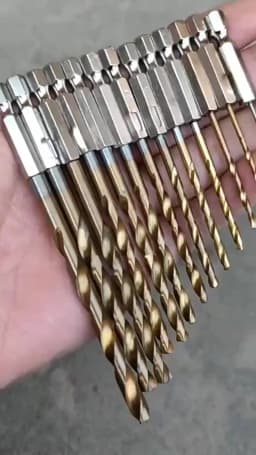 STONEGO 13PCS 1.5mm-6.5mm Drill Bit Set Titanium Coated High Speed Steel Hex Shank Hole Opener For Wood Plastic Aluminum