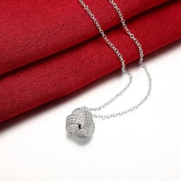 Hot trend 925 Sterling Silver Pretty ball necklace stud earrings for woman Jewelry sets Fashion Party wedding accessories gifts