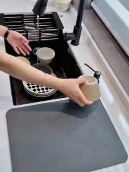 Large Kitchen Super Absorbent Mat Coffee Dish Draining Mat Drying Mat Quick Dry Bathroom Drain Pad Kitchen Faucet Placemat