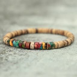Minimalist Natural Wood Bracelets Unisex 6mm Hematite Imperial Beaded Braslet Meditation Yoga Braclet Leisure Accessories Joias