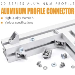 2020 Aluminum Profile Connector Set 20pcs Corner Bracket + 40pcs M5x8mm Hex Socket Cap + 40pcs 20 Series M5 T-slot Nuts