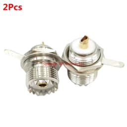 2PCS UHF SL16 SO239 SO-239 Female Jack Socket Chassis Panel Mount Connector 2Hole 4hole Flange Coax Adapter Fast Delivery