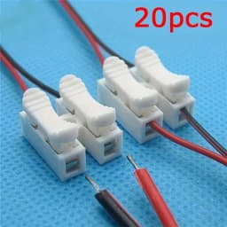 20pcs No Solding Welding Quick 2P Cable Wire Connector No Screw Terminal Block Spring Clamp