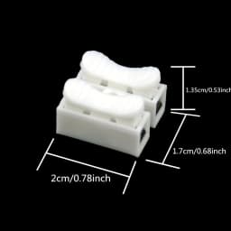 20pcs No Solding Welding Quick 2P Cable Wire Connector No Screw Terminal Block Spring Clamp