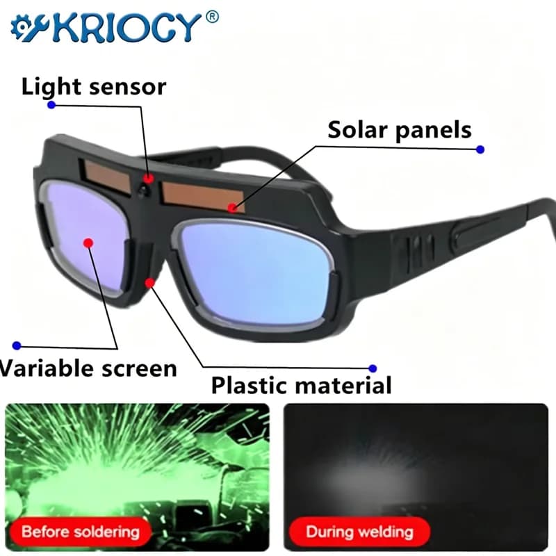 Automatic Darkening Dimming Welding Glasses Anti-glare Argon Arc Welding Glasses Welder Eye Protection Goggles Tools