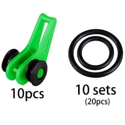 Fishing Bait Keeper 10PCS Mixed Colors Secure Holder Hook Ring Worm Lure Clasp Angle Hanger for Rod Jig Casting Tackle