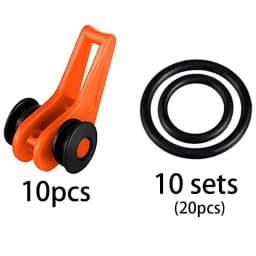 Fishing Bait Keeper 10PCS Mixed Colors Secure Holder Hook Ring Worm Lure Clasp Angle Hanger for Rod Jig Casting Tackle