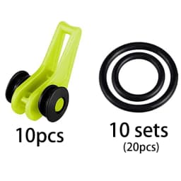 Fishing Bait Keeper 10PCS Mixed Colors Secure Holder Hook Ring Worm Lure Clasp Angle Hanger for Rod Jig Casting Tackle