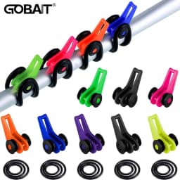 Fishing Bait Keeper 10PCS Mixed Colors Secure Holder Hook Ring Worm Lure Clasp Angle Hanger for Rod Jig Casting Tackle