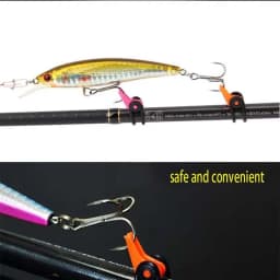 Fishing Bait Keeper 10PCS Mixed Colors Secure Holder Hook Ring Worm Lure Clasp Angle Hanger for Rod Jig Casting Tackle